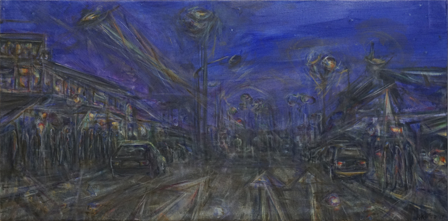 street shimmers